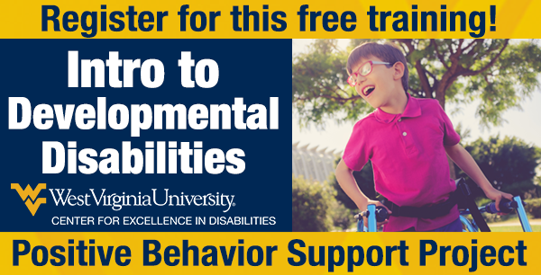 Register for this free training. Introduction to Developmental Disabilities